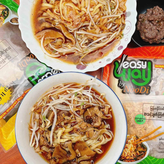 Noodi ကော်ရည် + (ငပိထောင်း)